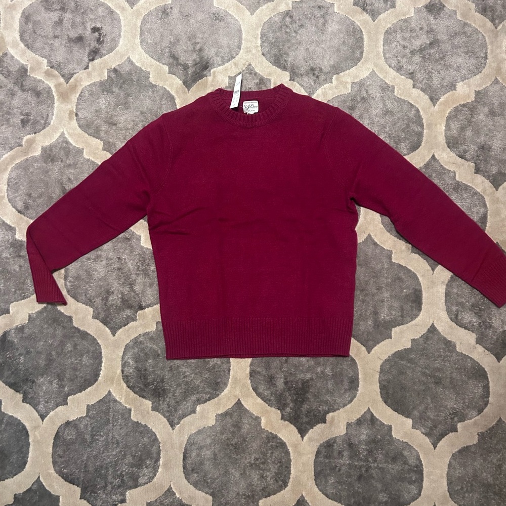 J. Crew Men's Crewneck Sweater in Burgundy